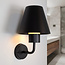 Stainless steel bathroom wall light with lampshade Michelle - Black