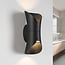 2-light designer bathroom wall lamp Olympus in black
