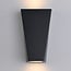2-light stainless steel bathroom lamp Luisa in black