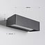 Bathroom lamp Raf in dark grey, IP65