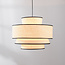 Beige pendant lamp with fabric shade - Zenza