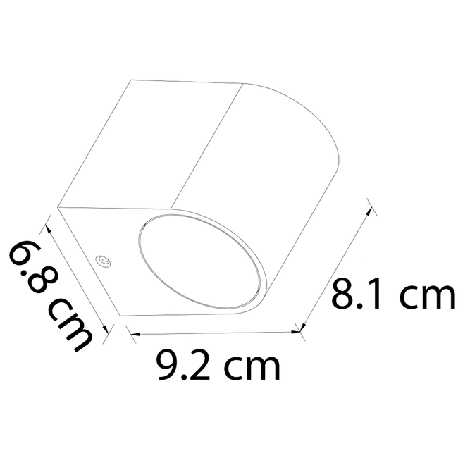 Modern bathroom lamp Nela - Black