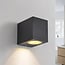 Square bathroom lamp Wolfie in black
