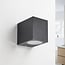 Square bathroom lamp Wolfie in black
