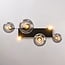 6-light pendant light Doku - gold with smoked glass