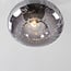 ceiling light Nur - black with striped smoked glass