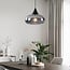 pendant light Ori - black with striped smoked glass