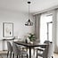 pendant light Ori - black with striped smoked glass