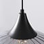 pendant light Ori - black with striped smoked glass