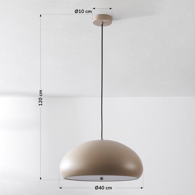 pendant light Luz beige - white diffuser