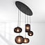 5-light pendant light Karima - black