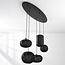 5-light Japandi pendant lamp Karima - Black