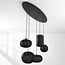 5-light pendant light Karima - black