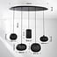 5-light pendant light Karima - black