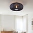 ceiling light Celara with fabric shade - black 70 cm