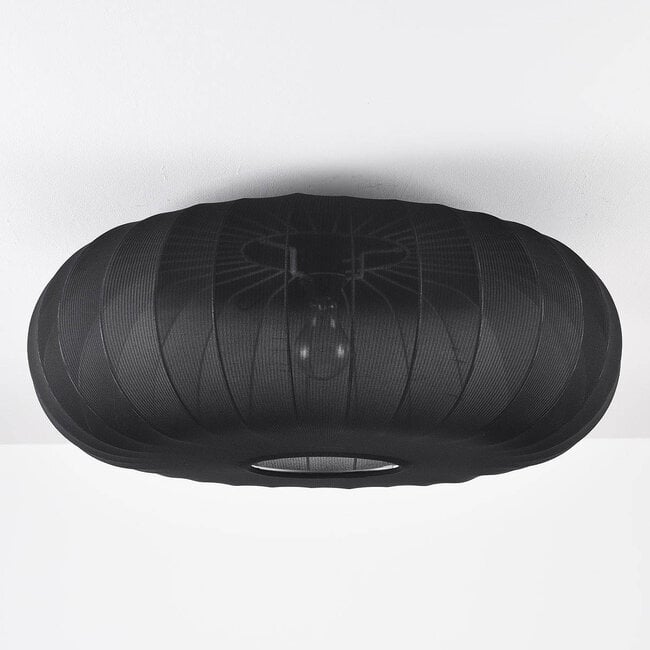 ceiling light Celara with fabric shade - black 70 cm
