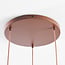 3-light pendant light Velora with fabric shades - soft pink