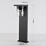 Outdoor floor lamp Alrigo with glass shade - black