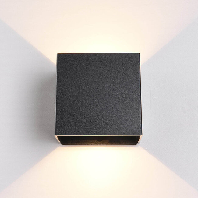 Rechargeable wall light Arden with motion sensor - black