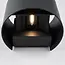 Bathroom wall lamp Lizzy with adjustable shutters in anthracite