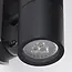 Bathroom wall lamp Olivia 2-light in black, round