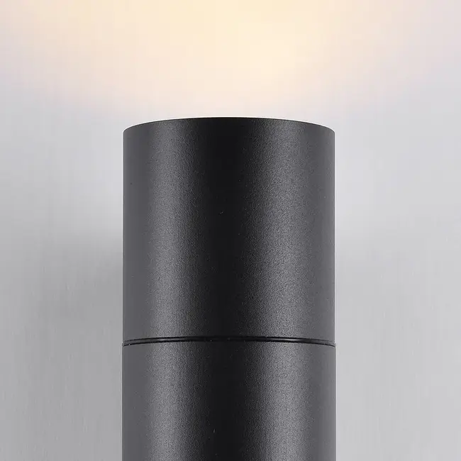 Olivia bathroom wall light, 2-light - black and round