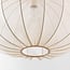 pendant light Fayra with round fabric shade - light beige