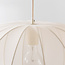 Japandi Fayra pendant lamp – round shade in light beige fabric, Ø60 cm