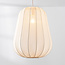 Fabric pendant light Mousa – Japandi style with teardrop-shaped light beige shade