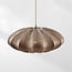 pendant light Creora with fabric shade - warm brown