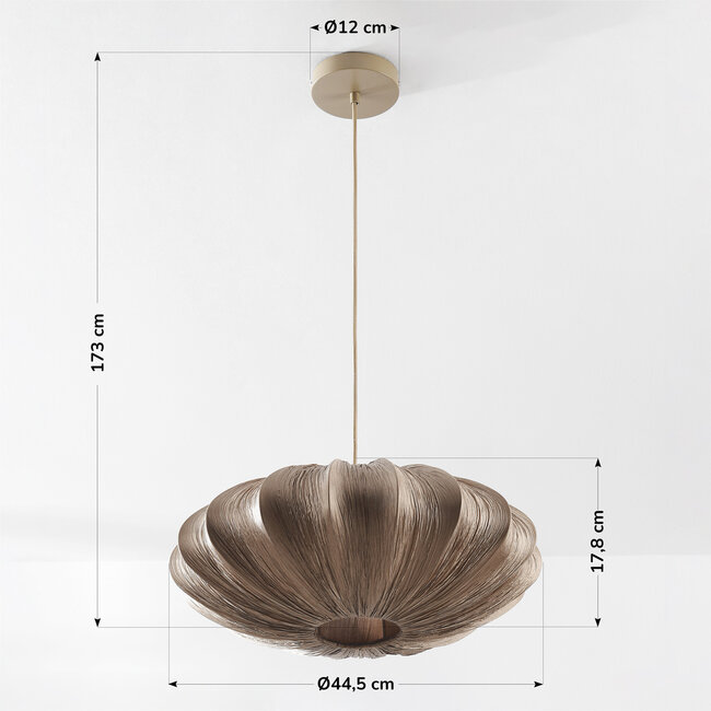 Creora designer lighting – Japandi style in warm brown fabric