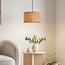 Designer pendant light Koru in cork leather