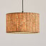 Designer pendant light Koru in cork leather