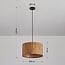 Designer pendant light Koru in cork leather