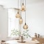 4-light pendant light Nilo - amber glass