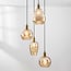 4-light pendant light Nilo - amber glass