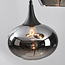 Design pendant light Zian – 3-light black with smoked glass in various shapes