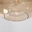 3-light pendant light Zian - black with amber glass in various shapes