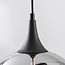 6-light pendant light Lior - black with smoked glass and mirror-effect shades in various shapes