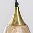 Pendant light Lior gold with amber glass in various shapes – 6-light