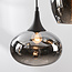 Cael pendant lamp in black with smoked glass and Mirror effect in various shapes – 8-light