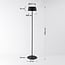 Outdoor floor lamp Rivet with solar reading light - black with integrated LED