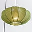 3-light pendant light Fabrica - green fabric lanterns