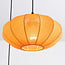 3-light pendant light Fabrica - orange fabric lanterns