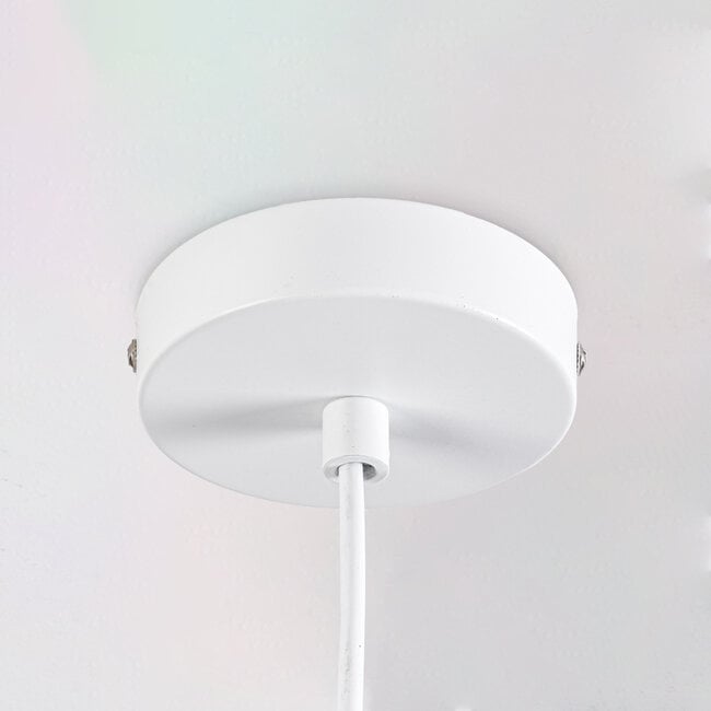 pendant light Floral - beige with fabric petals