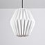 Paper pendant light Berlian - white with pleated shade
