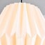 Paper pendant light Berlian - white with pleated shade