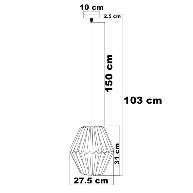 Paper pendant lamp, White - Berlian