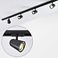 Modern 1.5 metre single-phase track lighting system with Sev spotlights - 3-step dimmable
