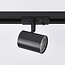 Modern 3-metre single-phase track lighting system with Nox spotlights - 3-step dimmable